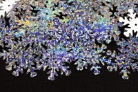 Пайетки Снежинки, диаметр 24мм, цвет серебристый с голографическим эффектом, 1022-204, 10г