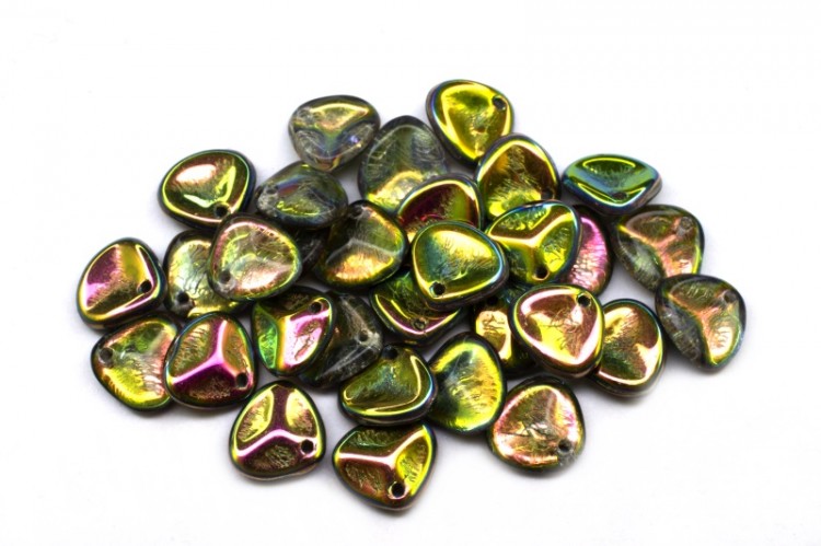 Бусины Rose Petal beads 8мм, отверстие 0,5мм, цвет 00030/28137 хрусталь, зеленый ирис, 734-003, около 10г (около 50шт) Бусины Rose Petal beads 8мм, отверстие 0,5мм, цвет 00030/28137 хрусталь, зеленый ирис, 734-003, около 10г (около 50шт)