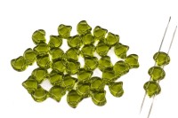 Бусины GINKO 7,5х7,5мм, отверстие 0,8мм, цвет 50230 зеленый прозрачный, 710-084, 10г (около 40шт)