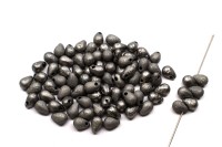 Бусины Side Drill Tear Drop 6х4мм, отверстие 0,8мм, цвет 23980/27480 хром, Etched, 754-066, 10г (около 70шт)