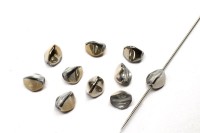 Бусины Pinch beads 7х7мм, отверстие 0,8мм, цвет 00030/27501 прозрачный/золотой/серебряный, 755-001, 10шт