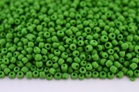 Бисер китайский круглый размер 12/0, цвет М47 матовый зеленый непрозрачный, 450г