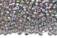 Бисер японский MIYUKI круглый 8/0 #2440 серый ирис, прозрачный, 10 грамм