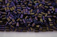 Бисер японский TOHO Bugle стеклярус 3мм #0615 пурпурный, матовый ирис, 5 грамм