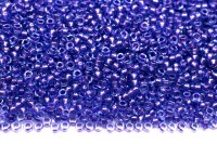 Бисер японский MIYUKI круглый 15/0 #1827 фиолетовый сверкающий/ вода, окрашенный изнутри, 10 грамм