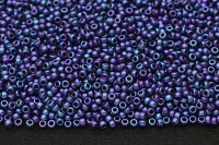 Бисер японский MIYUKI круглый 15/0 #2070 фиолетово-синий ирис, металлизированный матовый, 10 грамм