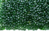 Бисер китайский круглый размер 12/0, цвет 0107В зеленый прозрачный, блестящий, 450г