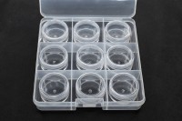 Контейнеры для мелочей 13,7х13,5х2,3см, 9 штук, размер контейнера 3,3х2см, 1005-105, 1уп