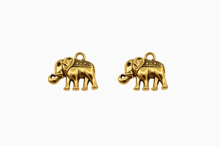 Подвеска Слон 17х15х3мм, отверстие 2мм, цвет античное золото, сплав металлов, 22-125, 2шт Подвеска Слон 17х15х3мм, отверстие 2мм, цвет античное золото, сплав металлов, 22-125, 2шт
