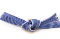 Лента шелковая Шибори, ширина 12см, цвет №093 голубой/белый, 20см