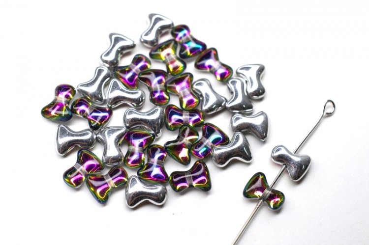 Бусины Tee beads 2х8мм, отверстие 0,5мм, цвет 00030/29436 разноцветный перелив, 730-018, 10г (около 50шт) Бусины Tee beads 2х8мм, отверстие 0,5мм, цвет 00030/29436 разноцветный перелив, 730-018, 10г (около 50шт)