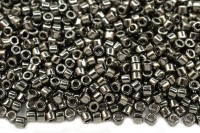 Бисер японский MIYUKI Delica цилиндр 11/0 DB-0452 хаки, гальванизированный, 5 грамм