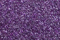 Бисер Гонконг 10/0 2,3мм цвет 236 прозрачный, фиолетовая линия внутри, около 95г