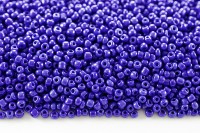 Бисер китайский круглый размер 12/0, цвет 0048 синий непрозрачный, 450г