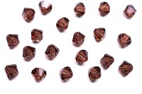 Бусины биконусы хрустальные 4мм, цвет LIGHT BURGUNDY, 746-069, 20шт