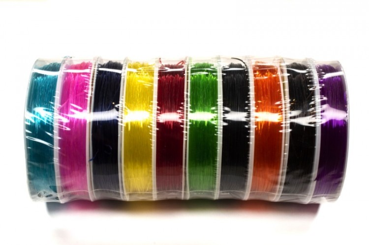 Резинка круглая силиконовая, толщина 0,6мм, длина 10м, ассорти цветов, 1019-005, 10шт Резинка круглая силиконовая, толщина 0,6мм, длина 10м, ассорти цветов, 1019-005, 10шт