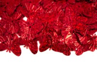 Пайетки Бабочки 22х17мм, цвет красный с голографическим эффектом, 1022-124, 20г