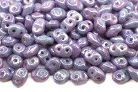 Бусины SuperDuo 2,5х5мм, отверстие 0,8мм, цвет 03000/15001 сиреневый туман глянцевый, 706-217, 10г (около 120шт)