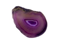 Срез Агата природного, оттенок фиолетовый, 64х46х4,5мм, отверстие 2мм, 37-201, 1шт