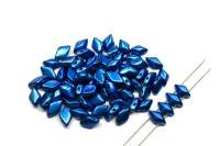 Бусины GemDuo 8х5мм, отверстие 0,8мм, цвет 23980/24203 королевский синий металлик, 709-066, 10г (около 64шт)