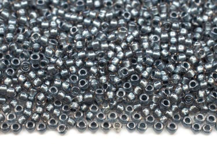 Бисер японский TOHO круглый 15/0 #0288 хрусталь/металлик синий, окрашенный изнутри, 10 грамм Бисер японский TOHO круглый 15/0 #0288 хрусталь/металлик синий, окрашенный изнутри, 10 грамм