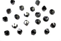 Бусина биконус Swarovski 5328 #280 HEM2 3мм Jet Hematite 2X, 5328-3-280-507, 20шт