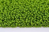 Бисер китайский круглый размер 12/0, цвет М44 матовый салатовый непрозрачный, 450г