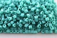 Бисер японский TOHO Cube кубический 1,5мм #0055 бирюзовый, непрозрачный, 5 грамм