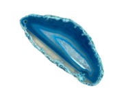 Срез Агата природного, оттенок темно-синий, 76х36х5мм, отверстие 2мм, 37-437, 1шт