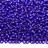 Бисер японский MIYUKI круглый 15/0 #1656 кобальт полуматовый, серебряная линия внутри, 10 грамм - Бисер японский MIYUKI круглый 15/0 #1656 кобальт полуматовый, серебряная линия внутри, 10 грамм