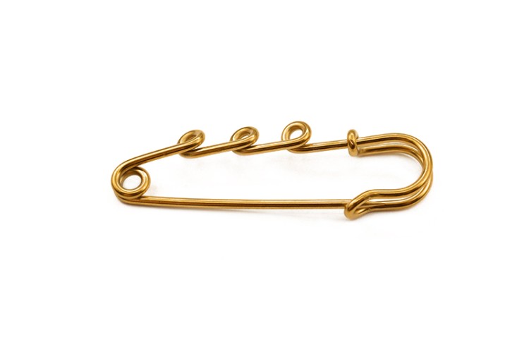 Основа для броши Булавка с 3-мя петельками 51х16х7мм, отверстие 1,8мм, цвет золото, хирургическая сталь, 18-108, 1шт Основа для броши Булавка с 3-мя петельками 51х16х7мм, отверстие 1,8мм, цвет золото, хирургическая сталь, 18-108, 1шт