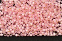 Бисер японский MIYUKI Delica цилиндр 10/0 DBM-0624 светло-розовый алебастр, серебряная линия внутри, 5 грамм