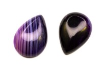 Кабошон капля 25х18мм, Агат натуральный, оттенок фиолетовый, 2015-006, 1шт