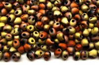 Бисер MIYUKI Drops 3,4мм #55046 Black California Gold Rush, матовый непрозрачный, 10 грамм