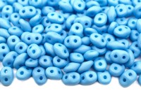 Бусины SuperDuo 2,5х5мм, отверстие 0,8мм, цвет 02010/29576 голубой матовый пастель, 706-216, 10г (около 120шт)