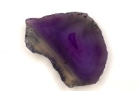 Срез Агата природного, оттенок фиолетовый, 67х45х6мм, отверстие 2мм, 37-213, 1шт