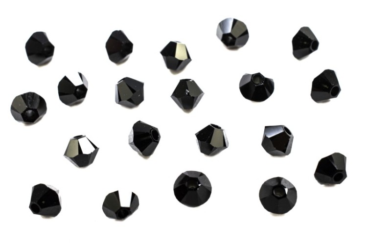 Бусина биконус Swarovski 5328 #280 3мм Jet, 5328-3-280, 20шт Бусина биконус Swarovski 5328 #280 3мм Jet, 5328-3-280, 20шт