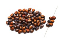 Бусины Side Drill Tear Drop 6х4мм, отверстие 0,8мм, цвет 23980/27233 Sunset непрозрачный матовый, 754-063, 10г (около 70шт)