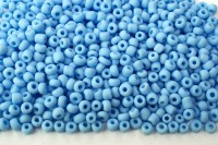 Бисер китайский круглый размер 12/0, цвет М43 матовый голубой непрозрачный, 450г