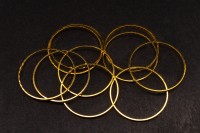 Кольца соединительные плоские 20х1мм, неразъёмные, цвет золото, латунь, 13-078, 10шт