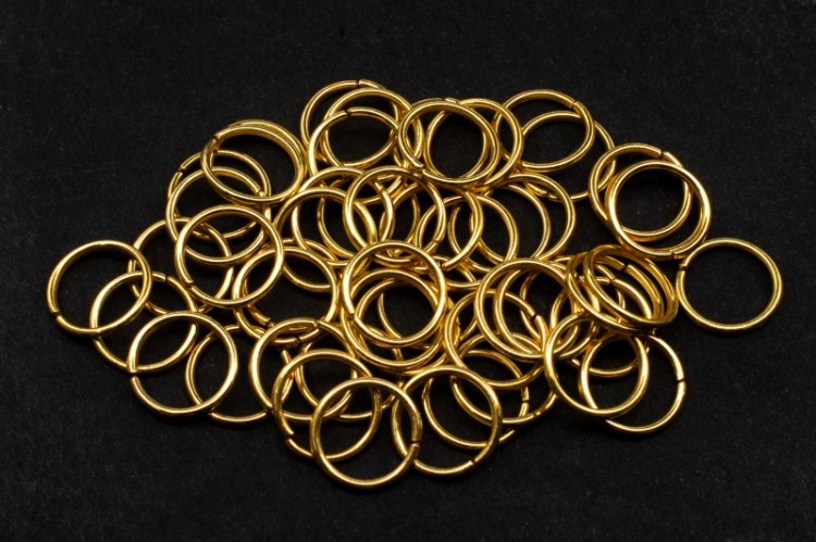 Кольца соединительные 10х1,0мм, разъёмные, цвет золото, железо, 13-055, 10г (около 50шт) Кольца соединительные 10х1,0мм, разъёмные, цвет золото, железо, 13-055, 10г (около 50шт)