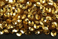 Пайетки объёмные 4мм, цвет А6 светлое золото, пластик, 1022-183, 10 грамм