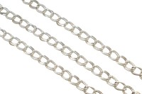 Цепочка для бижутерии звено овальное 10х8х1мм, цвет серебро, железо, 27-348, 1м