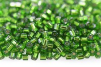 Бисер японский TOHO Hexagon шестиугольный 11/0 #0027 перидот, серебряная линия внутри, 5 грамм