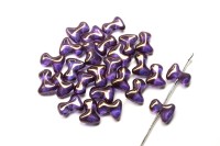 Бусины Tee beads 2х8мм, отверстие 0,5мм, цвет 00030/15726 Crystal, Terracota Copper, 730-008, 10г (около 50шт)