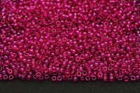 Бисер японский MIYUKI круглый 15/0 #1406 малина, прозрачный, 10 грамм