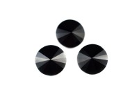 Кристалл Риволи 16мм, цвет черный, стекло, 26-148, 2шт