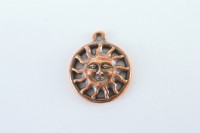 Подвеска TierraCast Солнце 20х17мм, отверстие 1,2мм, цвет античная медь, 94-2085-18, 1шт