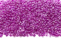 Бисер китайский круглый размер 12/0, цвет 2209 прозрачный, малиновая линия внутри, блестящий, 450г