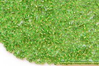 Бисер китайский круглый размер 12/0, цвет 0049А зеленый, серебряная линия внутри, 450г